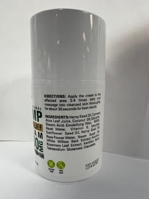 Hemp Cream by Eclipse – Non-Greasy, Targeted Long-Lasting Relief – USA-Made 2 Pack