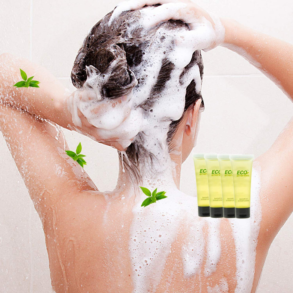 ECO Amenities 200-Pack: 2-in-1 Travel Shampoo & Conditioner, Green Tea Scent