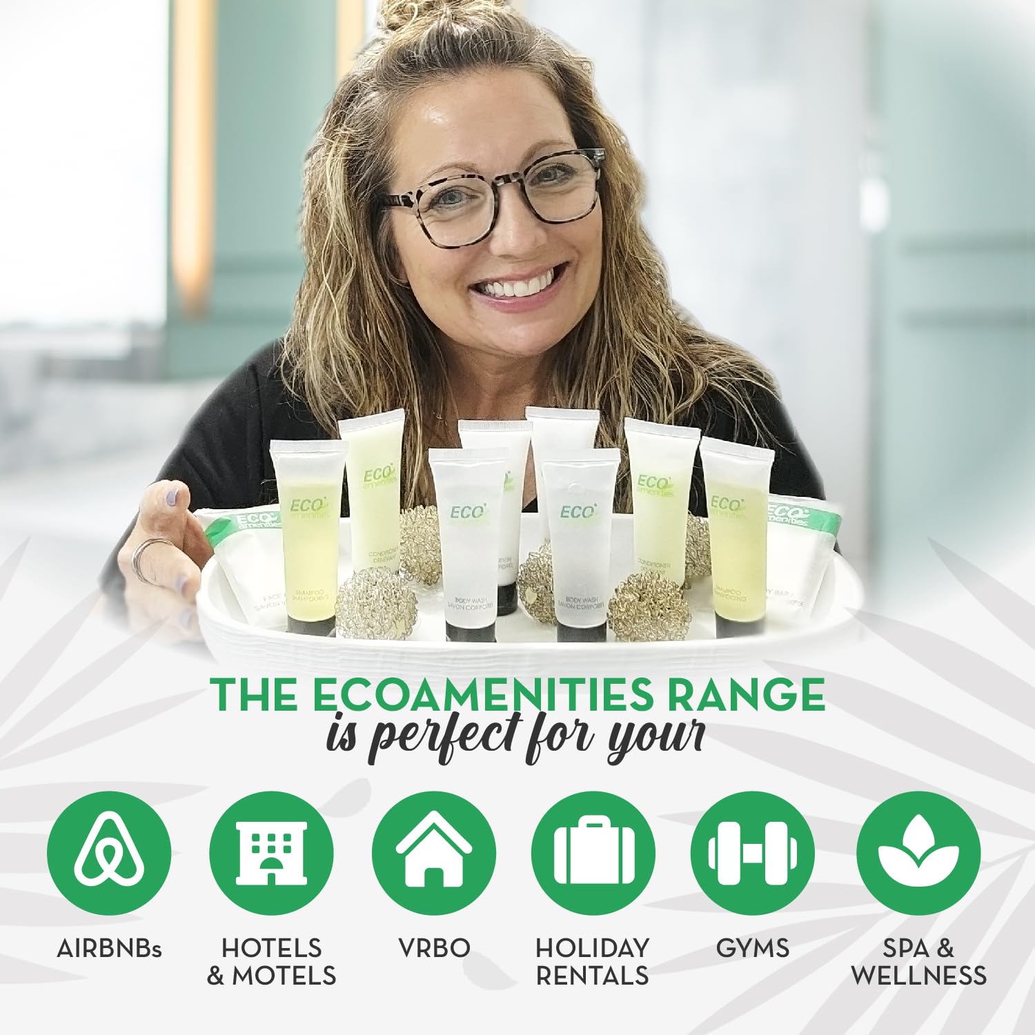 ECO amenities Travel Shampoo Tubes — 1 oz TSA-Approved, 200-Pack, Green Fragrance, Hotel Supply