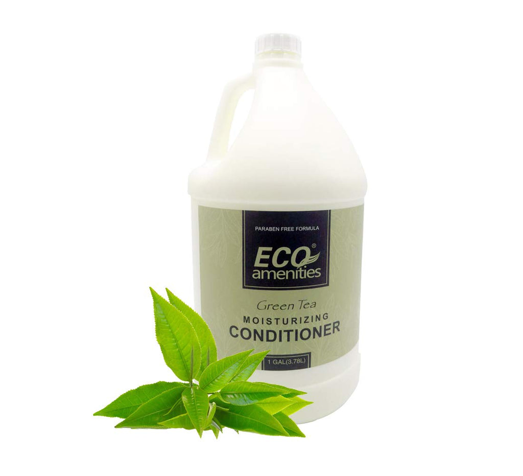 ECO amenities Gallon Size Nourishing Shampoo & Moisturizing Conditioner – 4 x 1 Gal Set + Extra Pumps (Tea Tree) | Refill Hair Care