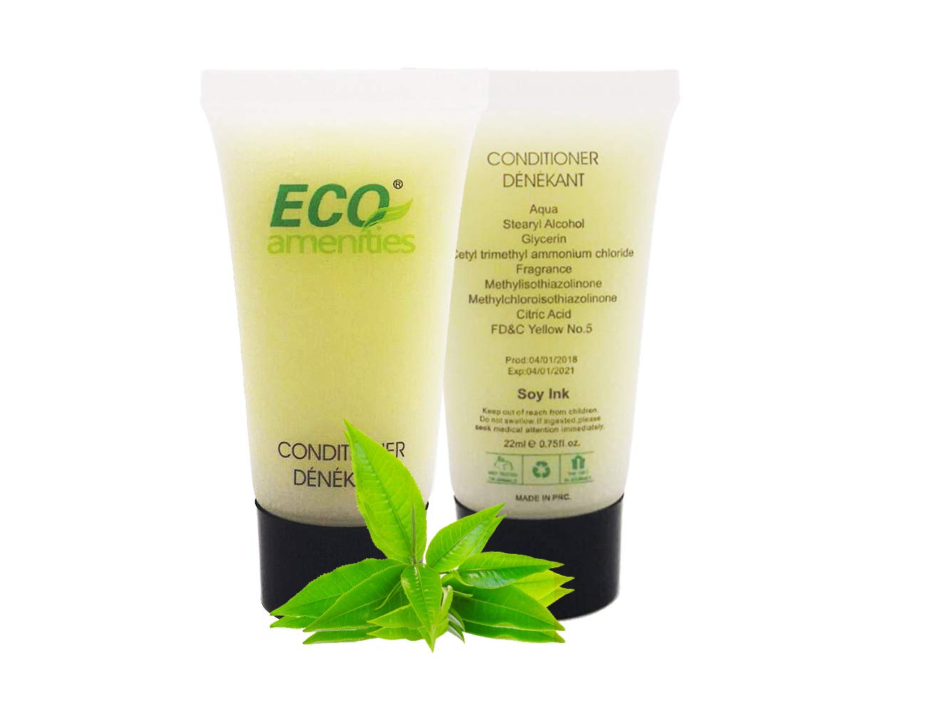 ECO Amenities Hair Conditioner Tubes – Travel-Size Pack of 288 (0.75 fl oz) with Twist-Cap