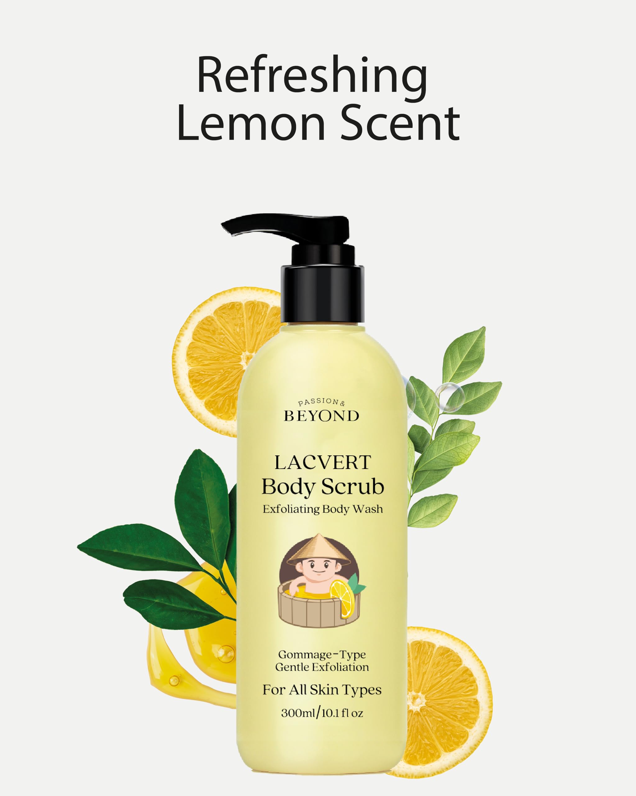 BEYOND Lacvert Body Scrub Peeling Gel Lemon – Gentle Exfoliation for Home Spa | ECO BEYOND