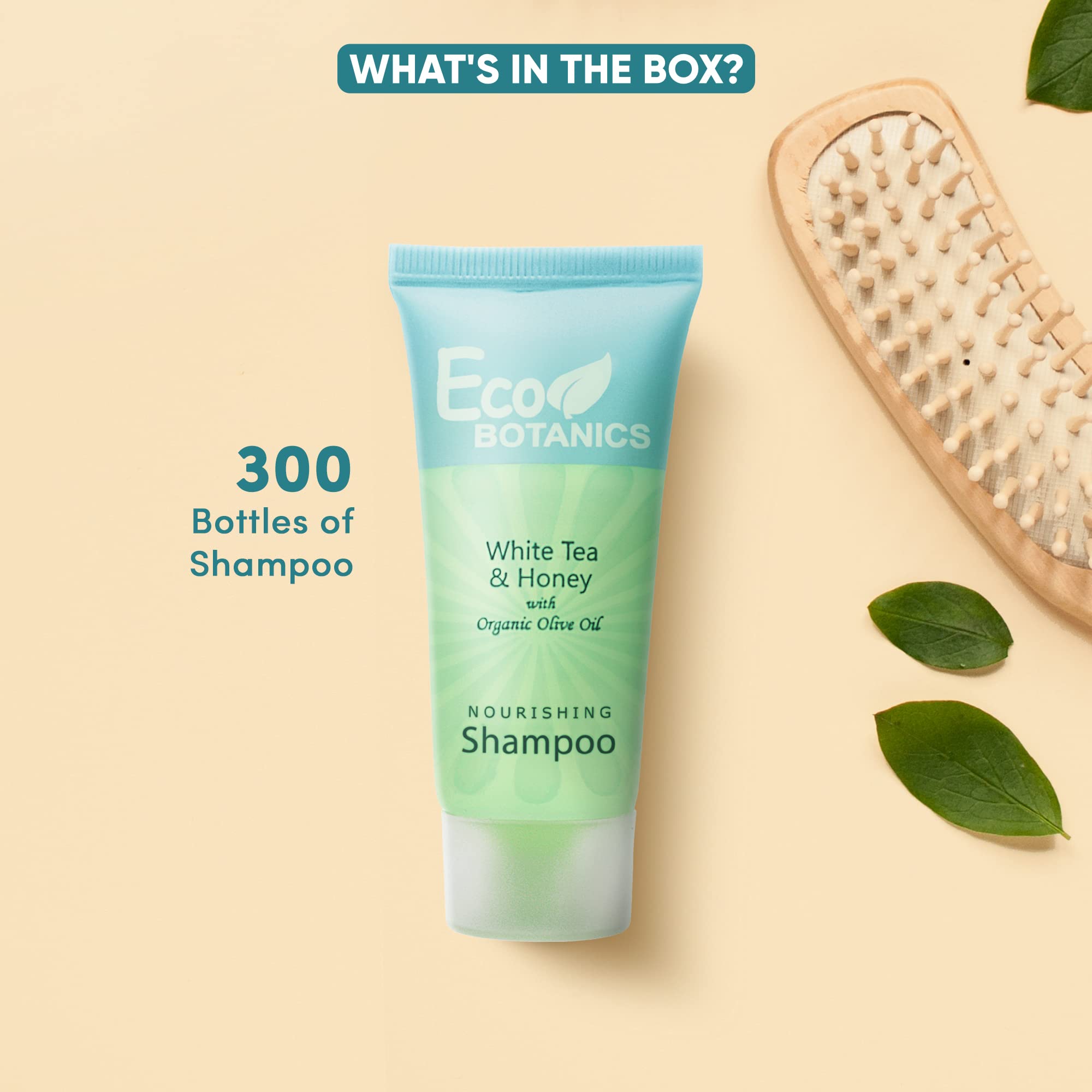 Eco Botanics Travel Size Hotel Shampoo – 300-Count 0.85 oz Bottles