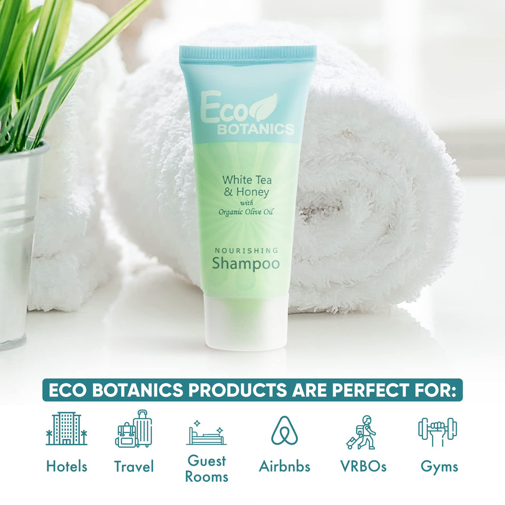 Eco Botanics Travel Size Hotel Shampoo – 300-Count 0.85 oz Bottles