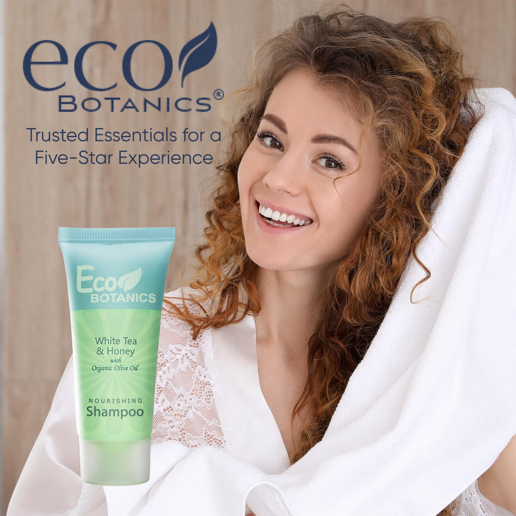 Eco Botanics Travel Size Hotel Shampoo – 300-Count 0.85 oz Bottles