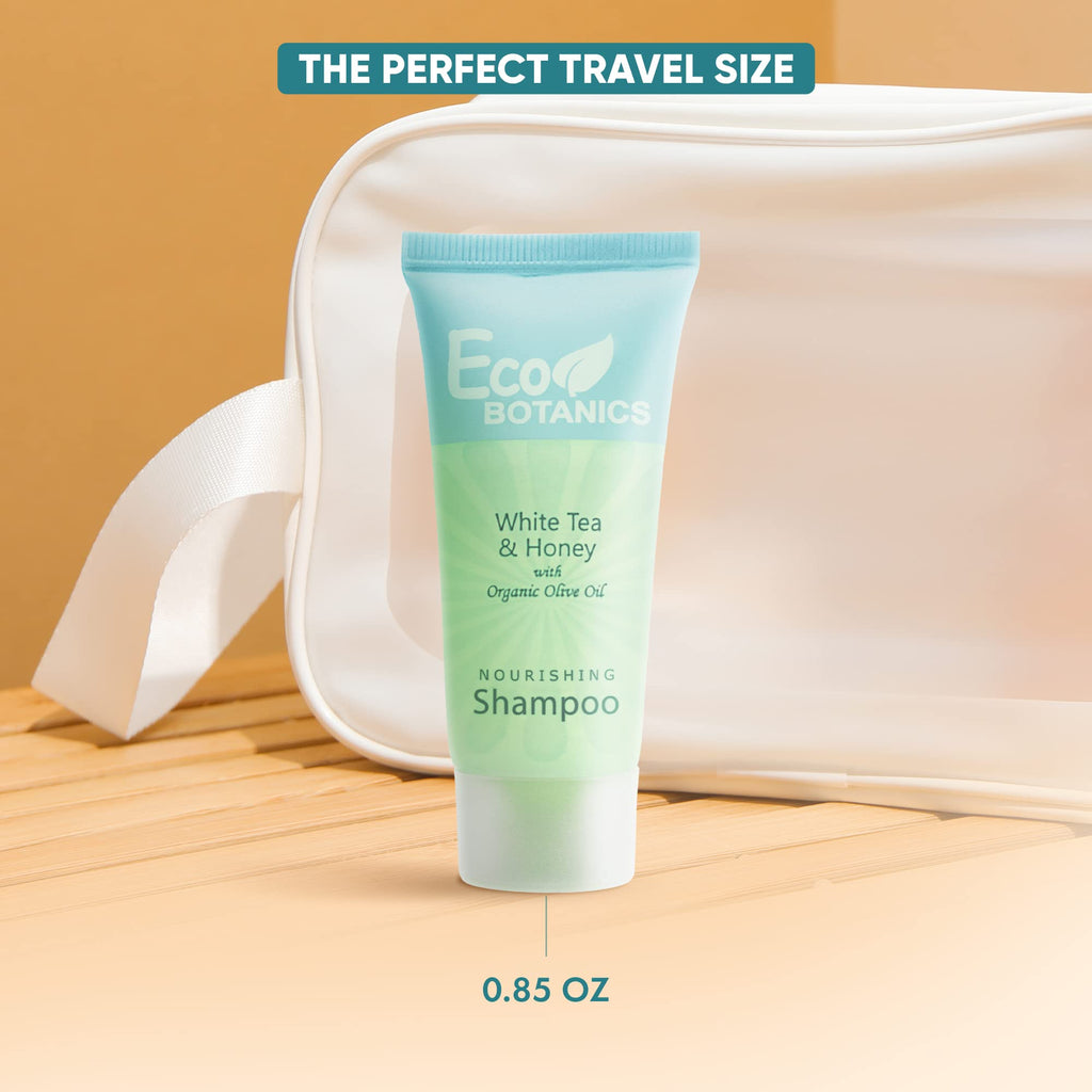 Eco Botanics Travel Size Hotel Shampoo – 300-Count 0.85 oz Bottles