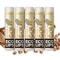 Eco Lips GOLD Organic Lip Balm with Baobab Oil – 6-Pack | USDA Organic, Plastic-Free Packaging | Made in USA