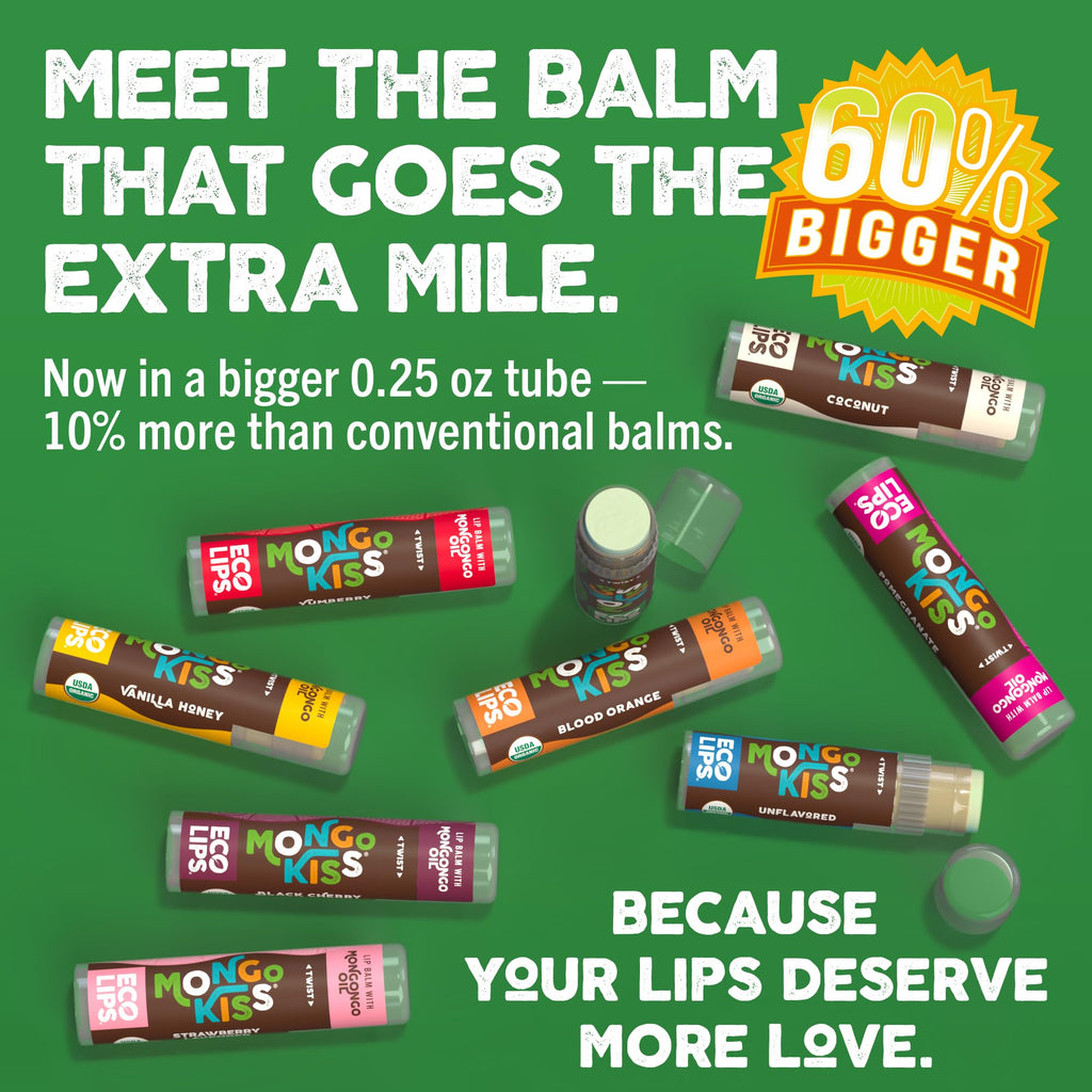 Eco Lips Mongo Kiss Organic Lip Balm 7 Pack – Mongongo Oil Hydration