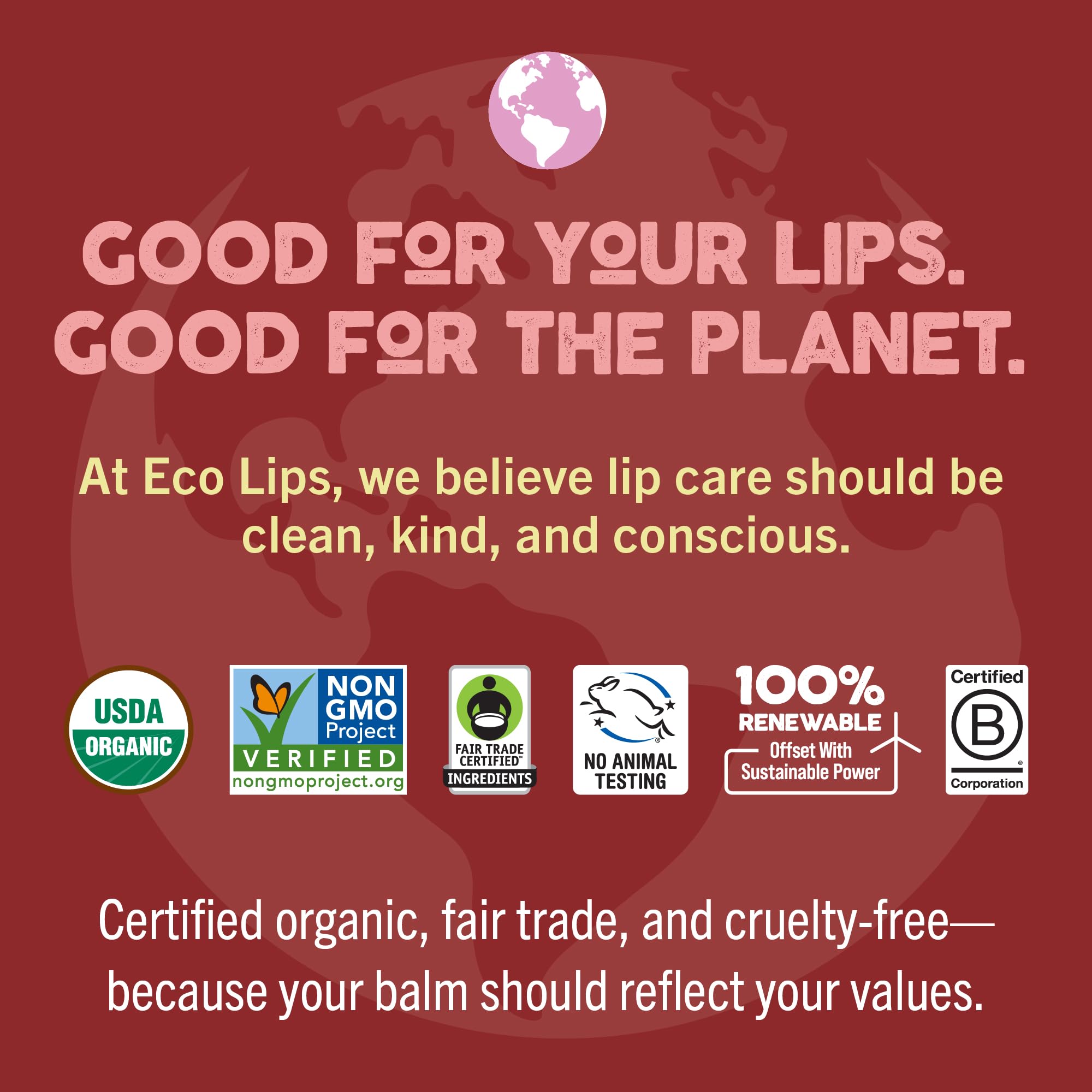 Eco Lips Lip Sugar Scrub 4-Pack – Organic Lip Care with Sugar & Coconut Oil