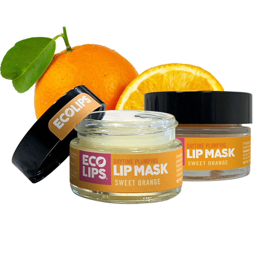 Eco Lips Plumping Daytime Lip Mask with Hyaluronic Acid & Upcycled Cloudberry Oil – 2-Pack | 100% Natural, Made in USA