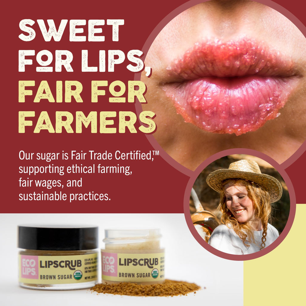 Eco Lips Lip Sugar Scrub 4-Pack – Organic Lip Care with Sugar & Coconut Oil