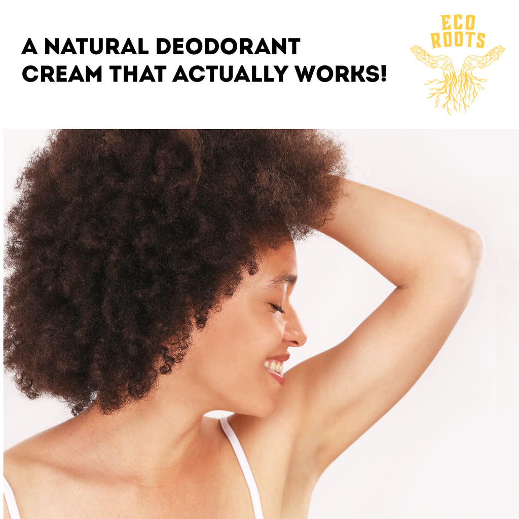 Eco Roots Natural Deodorant Cream – Aluminum-Free, Baking Soda-Free, Citrus