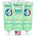 EcoEarth Travel Size 2-in-1 Shampoo & Conditioner – 100 Count (1 fl oz) Spring Breeze
