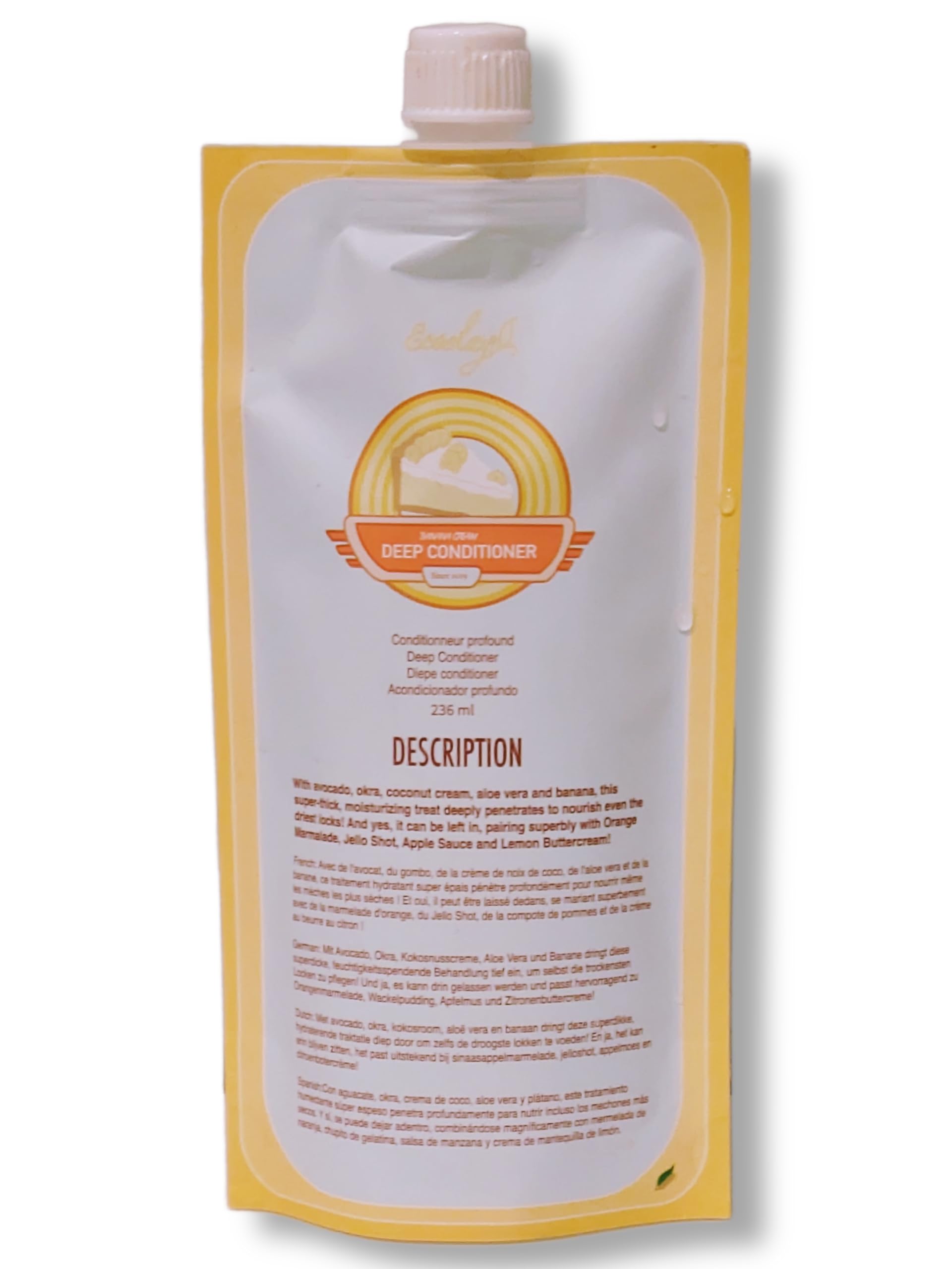 Ecoslay Banana Cream Deep Conditioner 8 oz | Nourishing Hair Mask for Dry, Damaged, Curly Hair