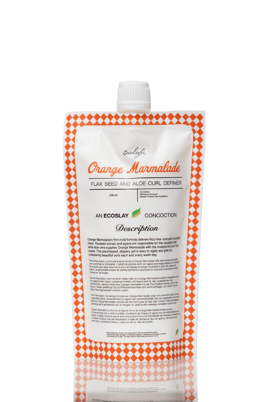 Ecoslay Orange Marmalade Curl Definer Gel – Long-Lasting Hold for Wavy, Curly, Coily & Kinky Hair