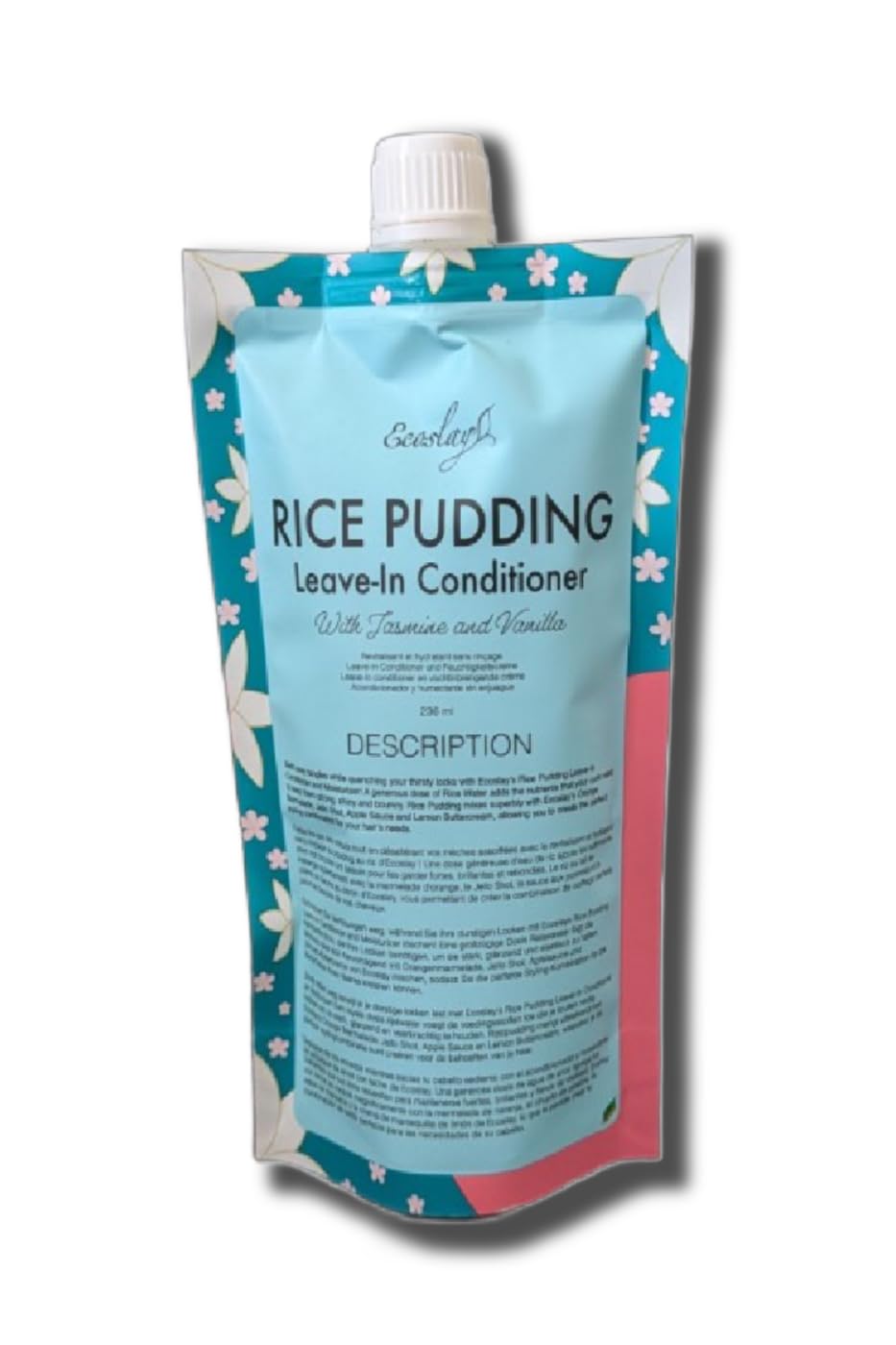 Ecoslay Rice Pudding Leave-In Conditioner for Curly & Dry Hair | Moisturizing Detangler (16oz)