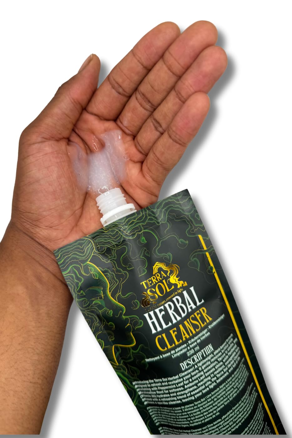 Ecoslay Terra Sol Herbal Cleanser – Plant-Based Loc Cleanser with Peppermint & Yarrow, 236ml (8oz)