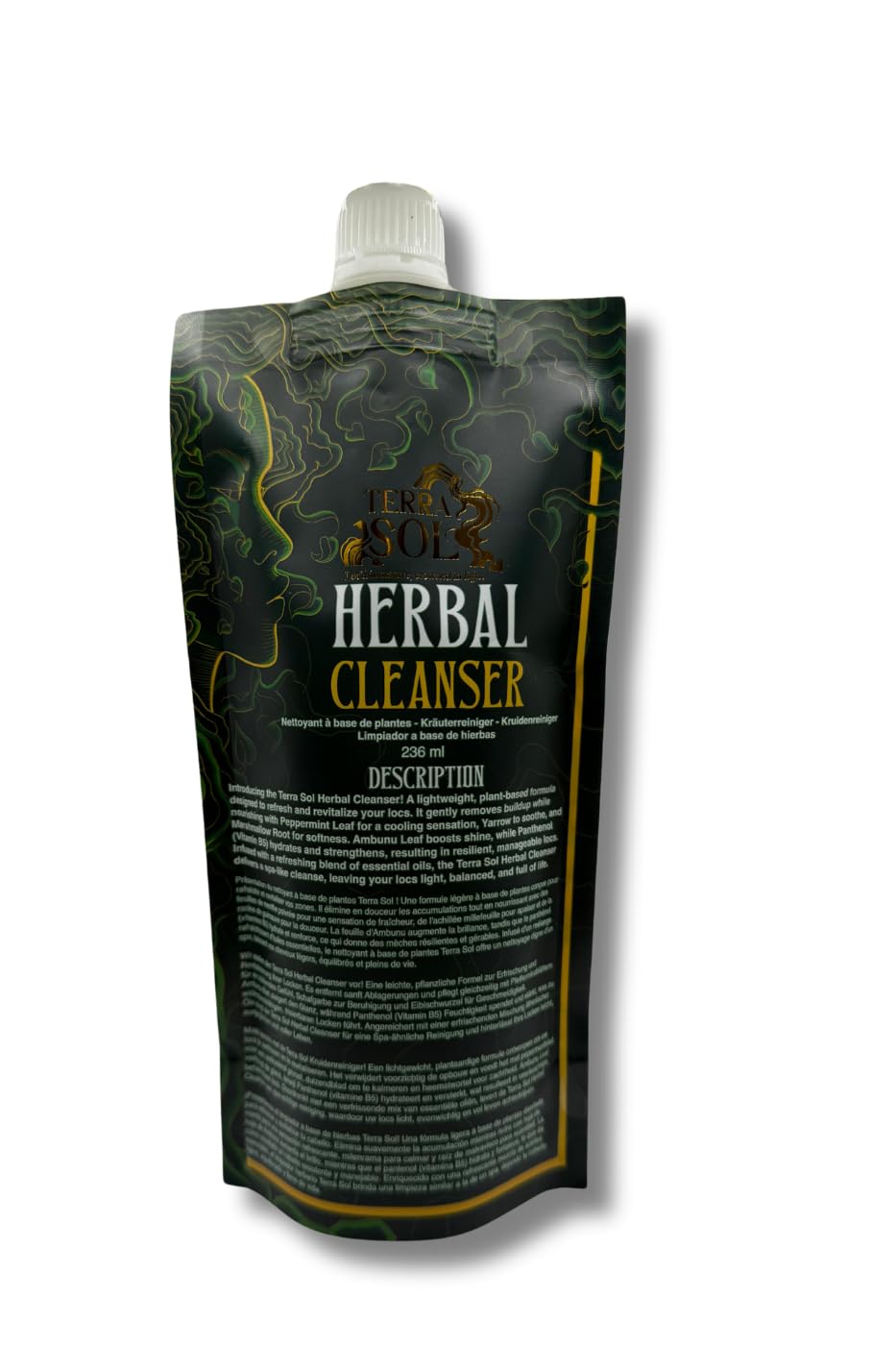 Ecoslay Terra Sol Herbal Cleanser – Plant-Based Loc Cleanser with Peppermint & Yarrow, 236ml (8oz)