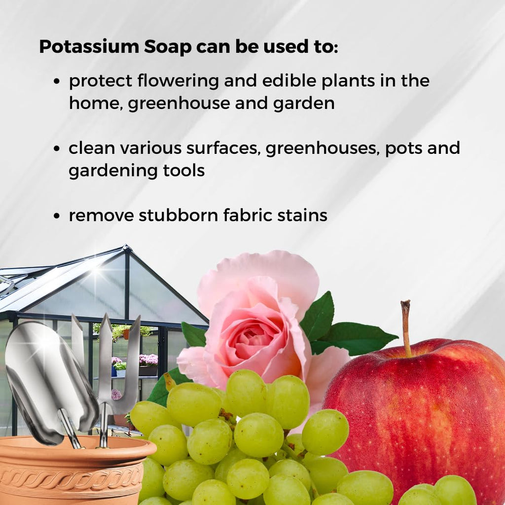 Ecoworm Organic Potassium Soap Concentrate – Plant-Based Horticultural Formula | Dilutable Soap for Plants & Garden Care (34 fl oz)