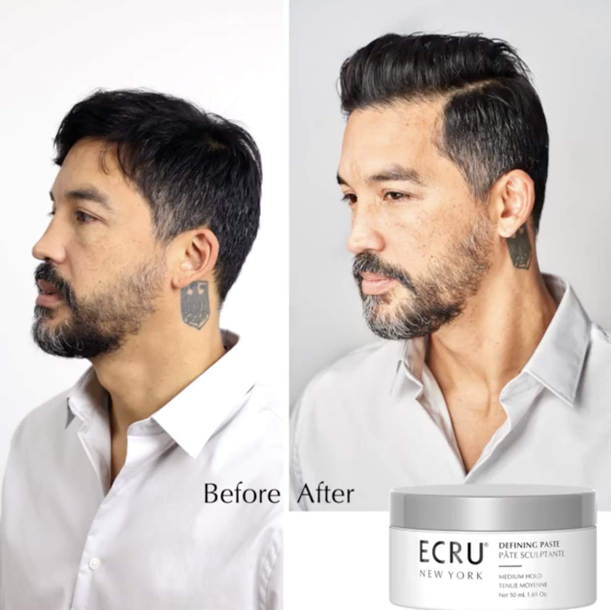 ECRU New York Defining Paste: Medium Hold Texturizing Hair Wax (Travel Size 1.69oz)