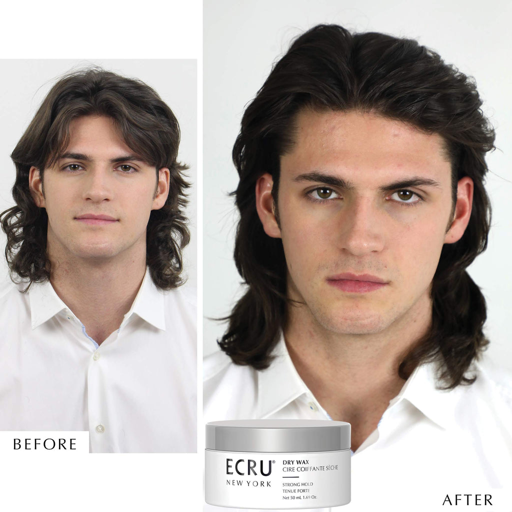 ECRU New York Dry Wax – Strong Hold Hair Wax & Styling Cream, Texturizing Pomade, Travel Size 1.69oz