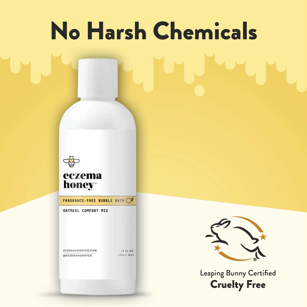 ECZEMA HONEY Fragrance-Free Oatmeal Comfort Bubble Bath – Sensitive Skin (12 oz)