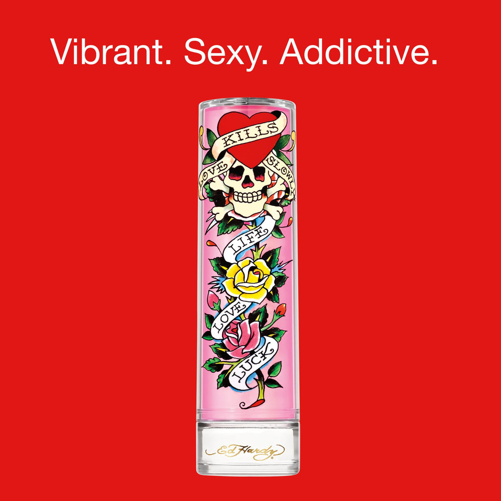 Ed Hardy Perfume for Women – Eau de Parfum Spray with Warm Amber Notes, 3.4 fl oz
