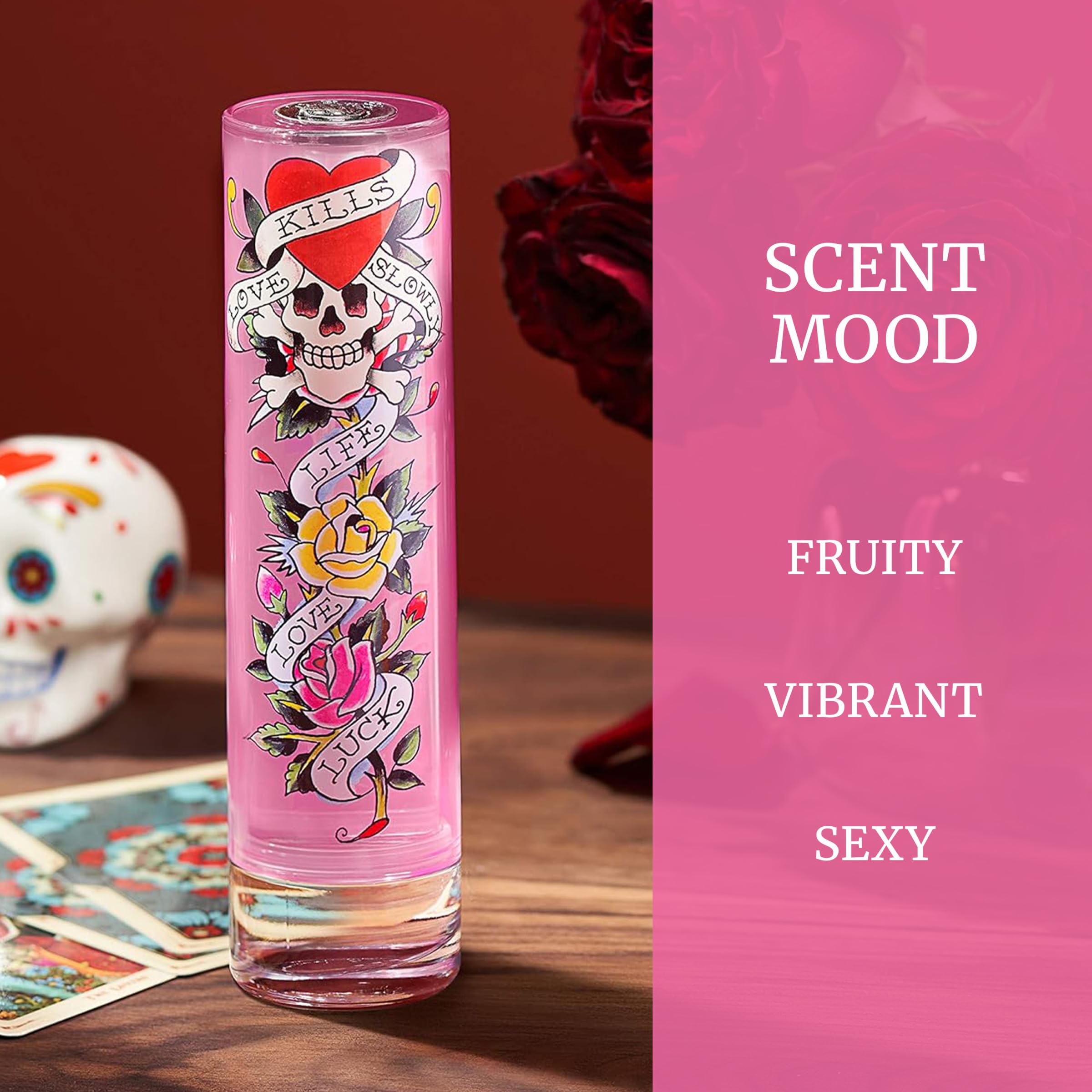Ed Hardy Perfume for Women – Eau de Parfum Spray with Warm Amber Notes, 3.4 fl oz