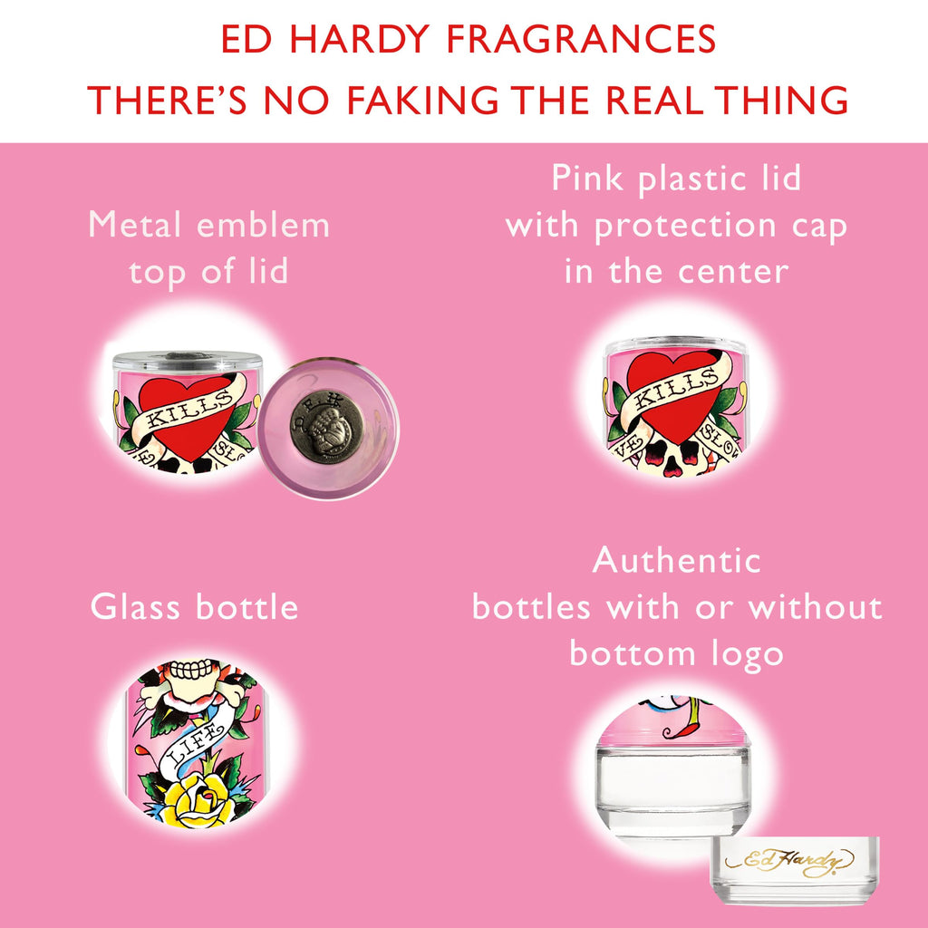 Ed Hardy Perfume for Women – Eau de Parfum Spray with Warm Amber Notes, 3.4 fl oz