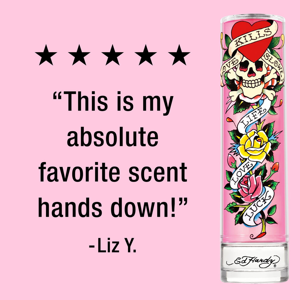 Ed Hardy Perfume for Women – Eau de Parfum Spray with Warm Amber Notes, 3.4 fl oz