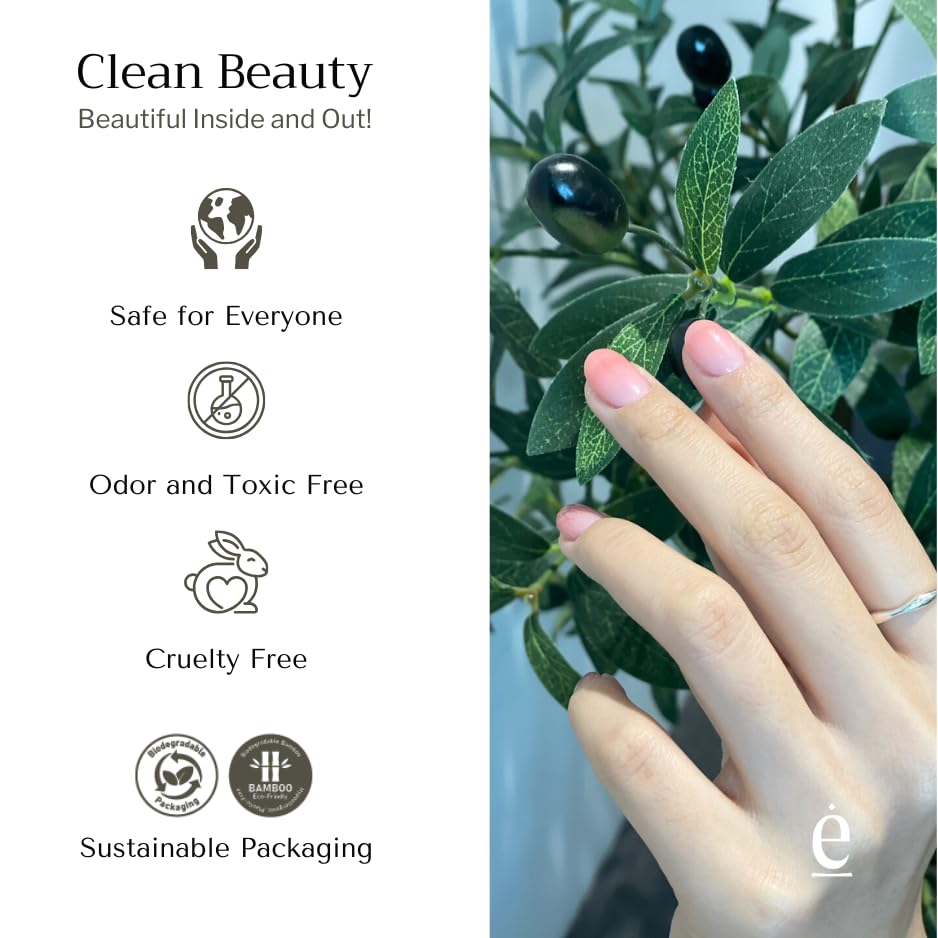 edamani 34-Piece Fully Cured Gel Nail Strips — No UV Light Needed, 14+ Days Shine (Hailey)