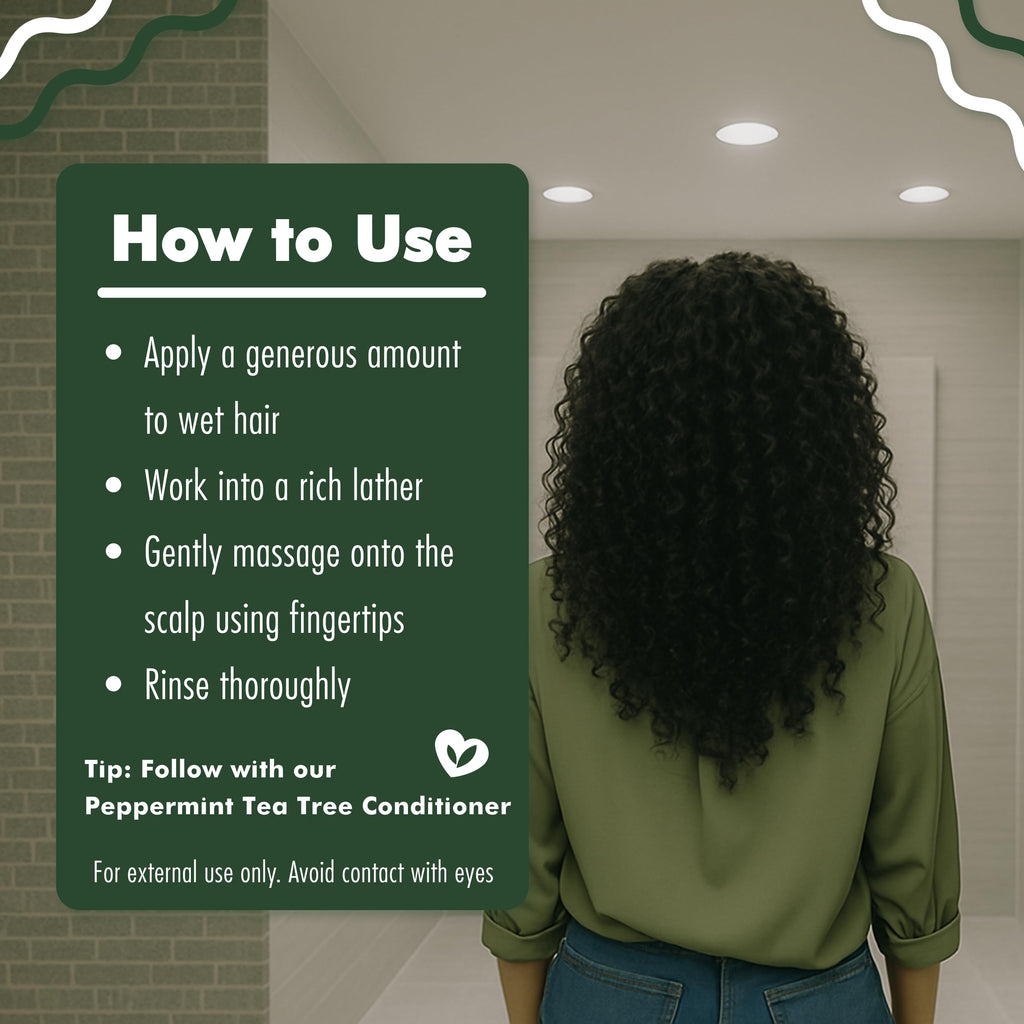 EDEN BodyWorks Peppermint Tea Tree Shampoo | Clarifying for Curly Hair | 8oz