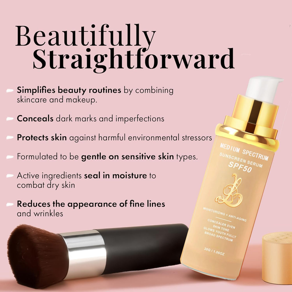 EdenEdges 4-in-1 Foundation Light/Medium Spectrum SPF50+ | Hydrating Concealer & Waterproof Finish