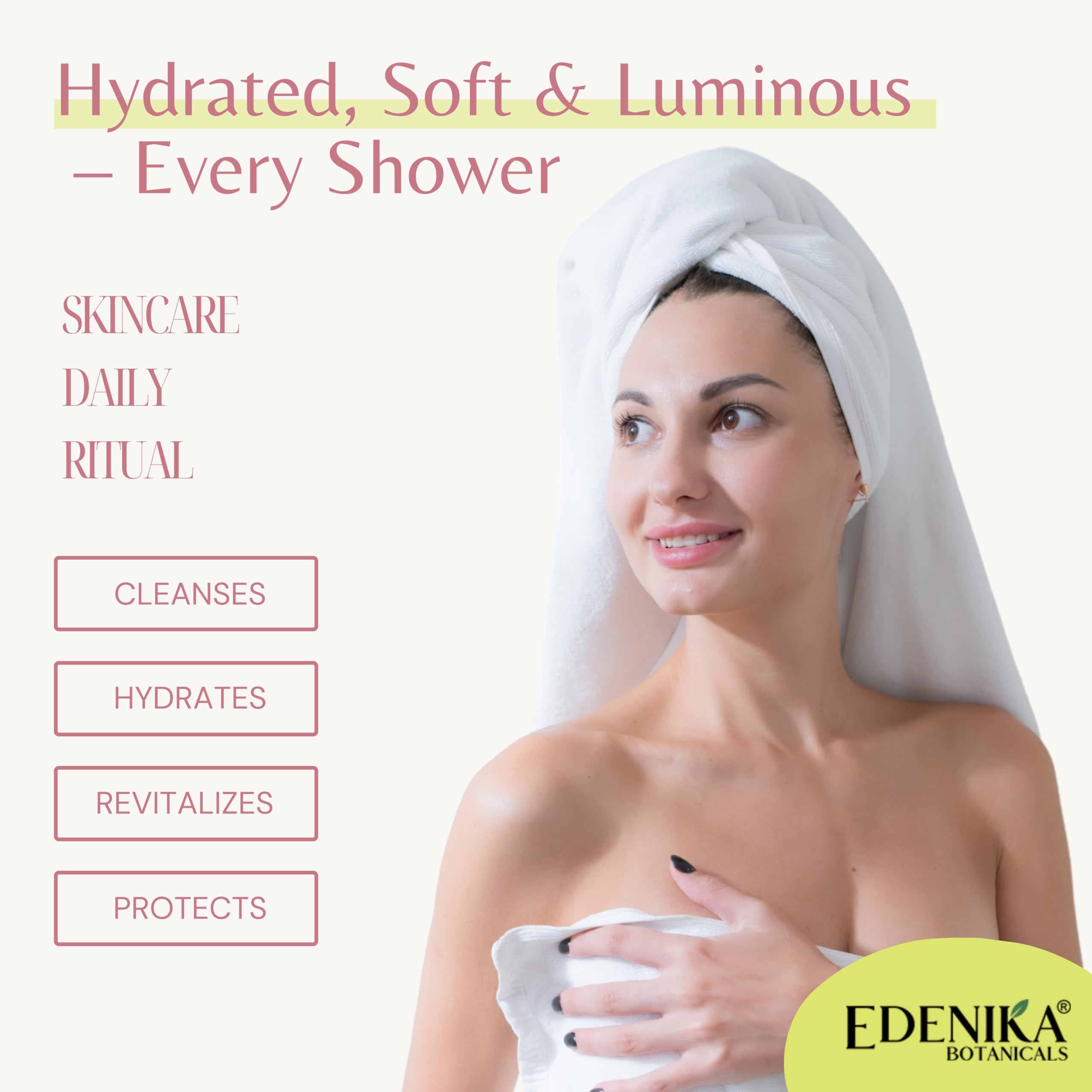 EDENIKA BOTANICALS Ylang Ylang Body Wash – Nourishing, Hydrating, Organic (2-Pack, 16 oz)