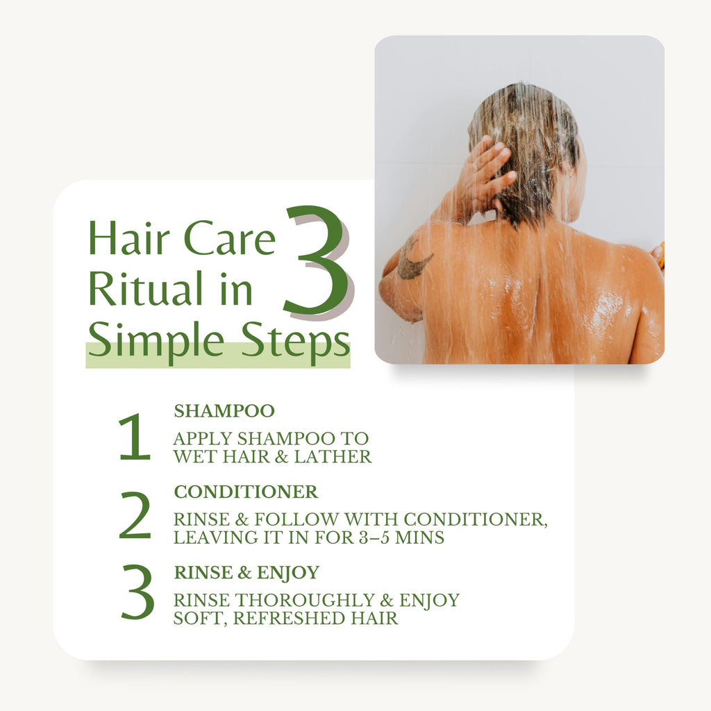 EDENIKA BOTANICALS Tea Tree Shampoo & Conditioner – Soothes Scalp & Deep Cleansing (16 oz each)