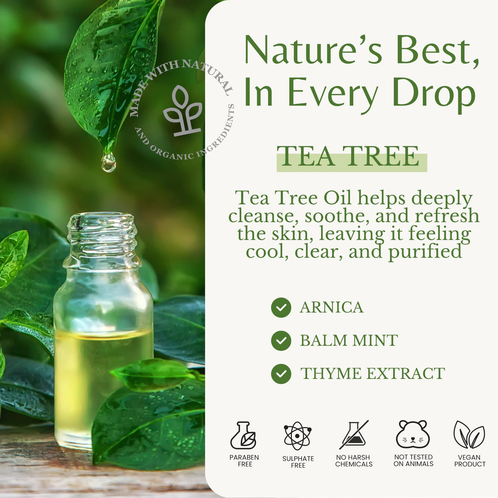 EDENIKA BOTANICALS Tea Tree Oil Body Wash – Cleanse, Refresh & Gentle Skin (16 oz, 2-Pack)