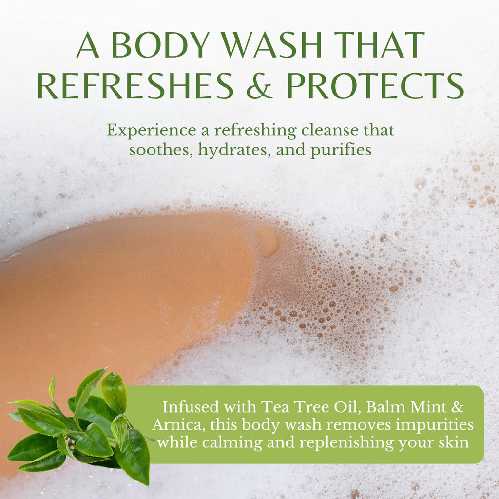 EDENIKA BOTANICALS Tea Tree Oil Body Wash – Cleanse, Refresh & Gentle Skin (16 oz, 2-Pack)