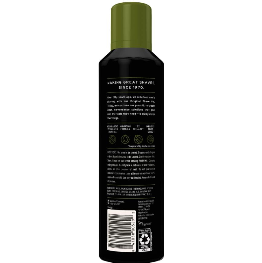 Edge Soothing Aloe Shave Gel — 7 oz, 3-Pack for Sensitive Skin