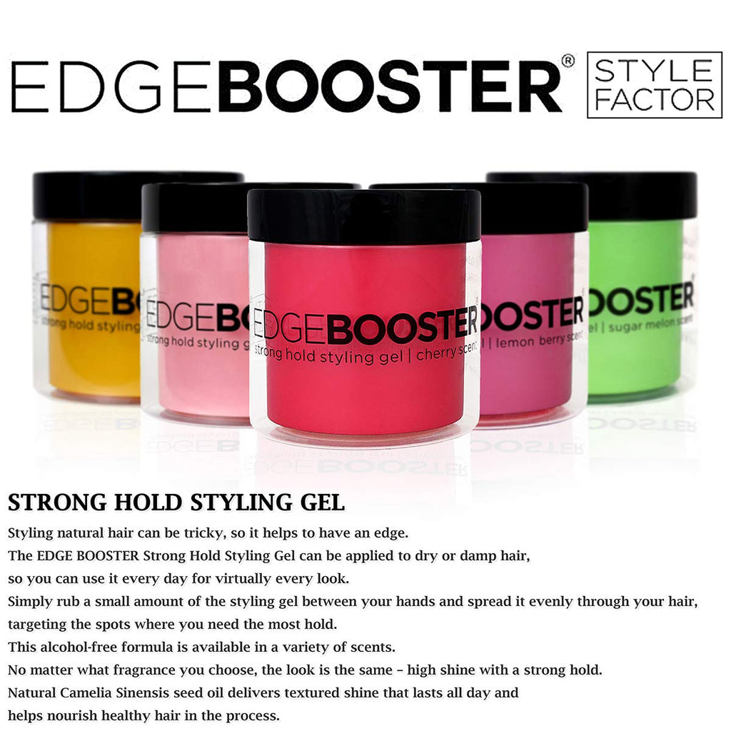 EDGEBOOSTER Style Factor Edge Booster Strong Hold Gel – 16.9 oz (Lemon Berry)
