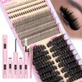 Eefofnn Lash Clusters Kit with Spikes – Cat Eye Volume DIY Lash Extensions