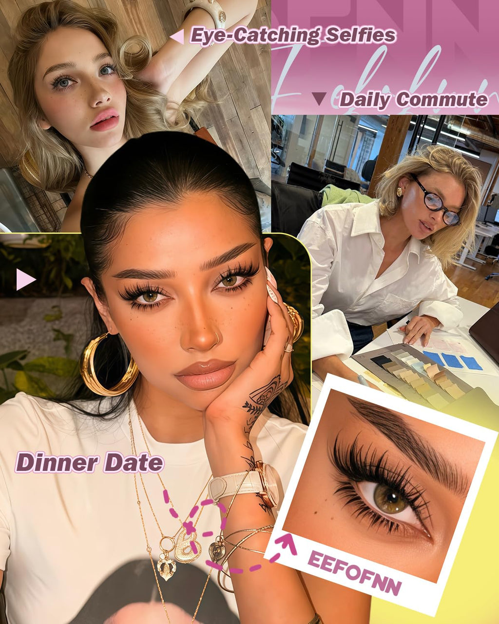 Eefofnn Manga Lash Clusters Kit – Fairy Spiky Lashes & Bottom Lashes (8-16mm)