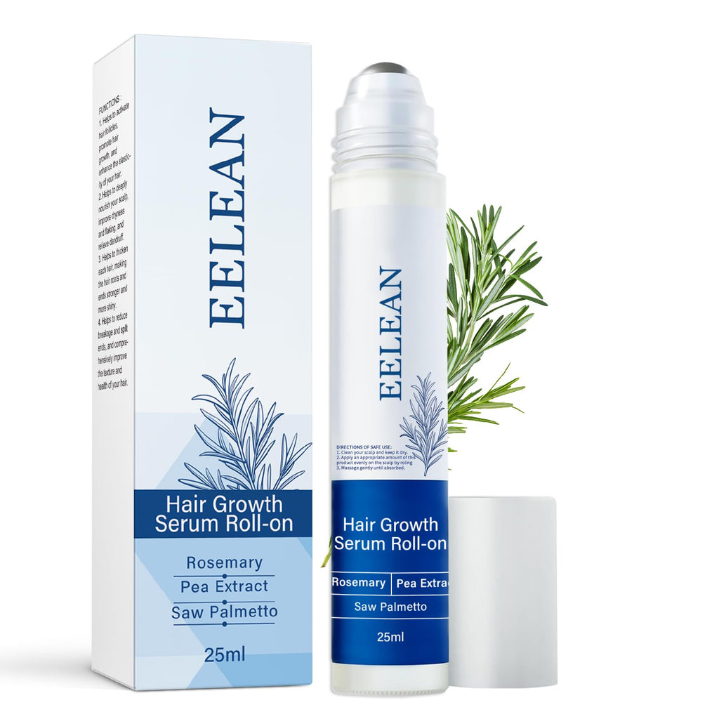 EELEAN Hair Growth Serum Roll-On 25ml – 3% Rosemary, 3% Redensyl & 2% Anagain for Hair Density