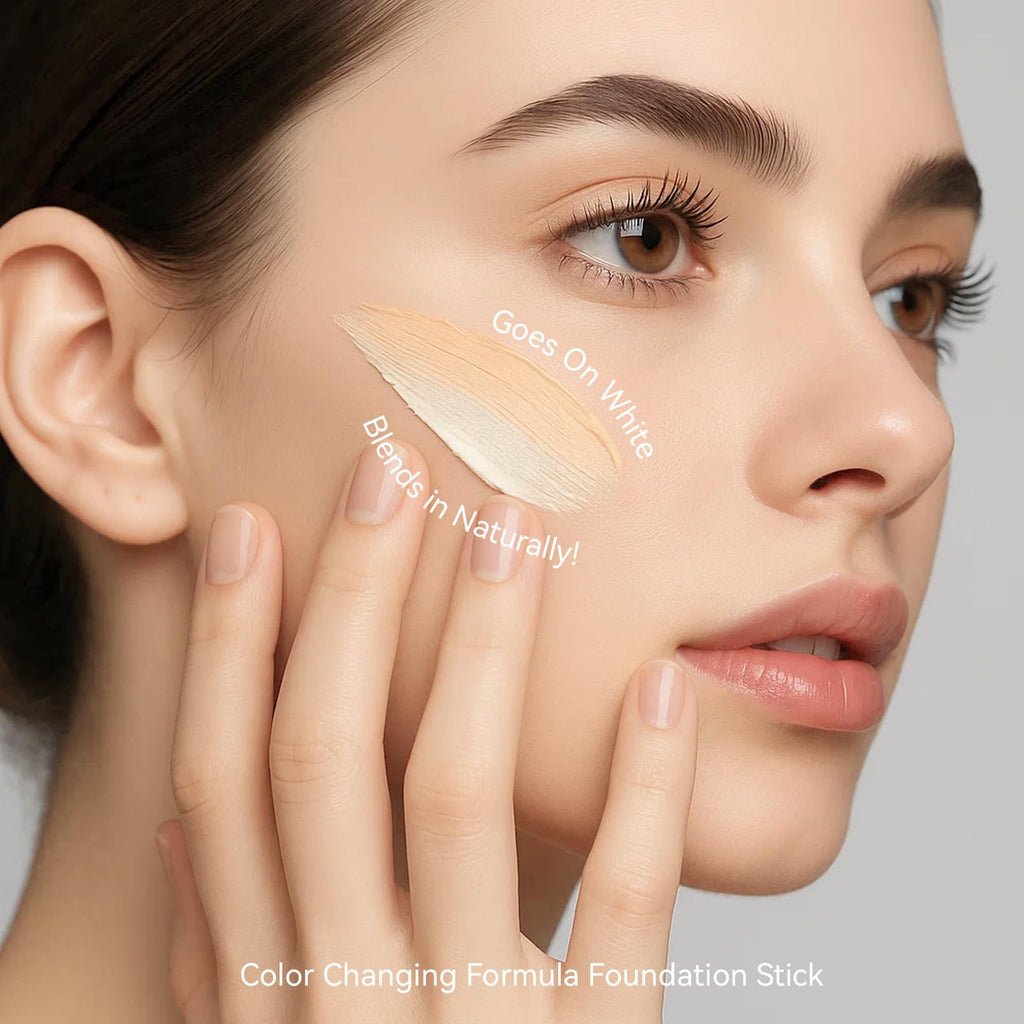EELHOE Color Changing Foundation Stick – 2-in-1 Dual Ended with Built-In Brush | Hydrating Full Coverage
