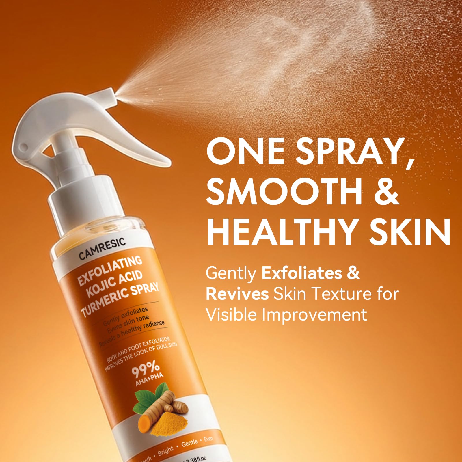 EELHOE Keratin Care Kojic Acid Turmeric Exfoliating Body Spray – Brightening & Smoothing (100ml)