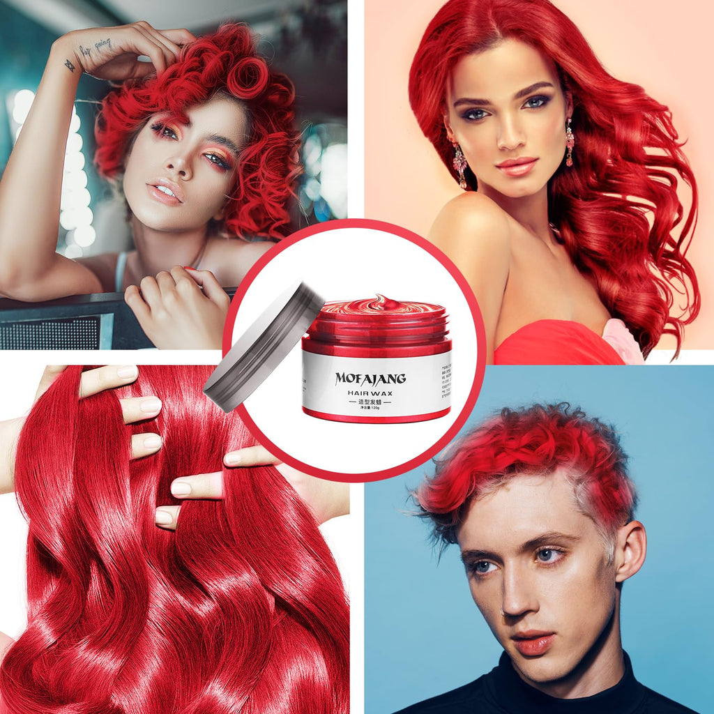 EFLY 4.23 oz Instant Hairstyle Cream – Temporary Red Hair Color Wax for Party & Cosplay