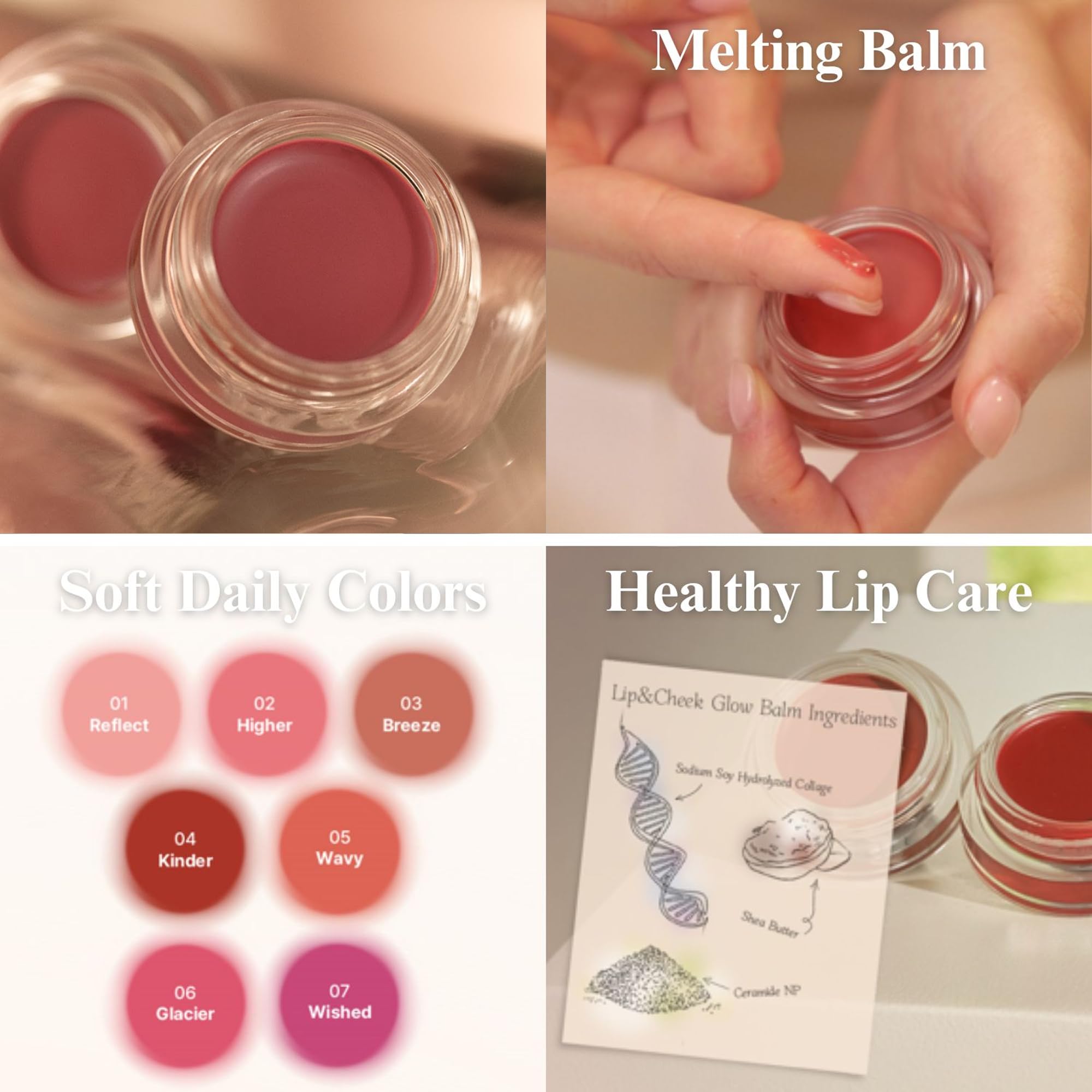 EGLIPS Lip & Cheek Glow Balm – Buildable Tinted Melting Balm for Lips & Cheeks