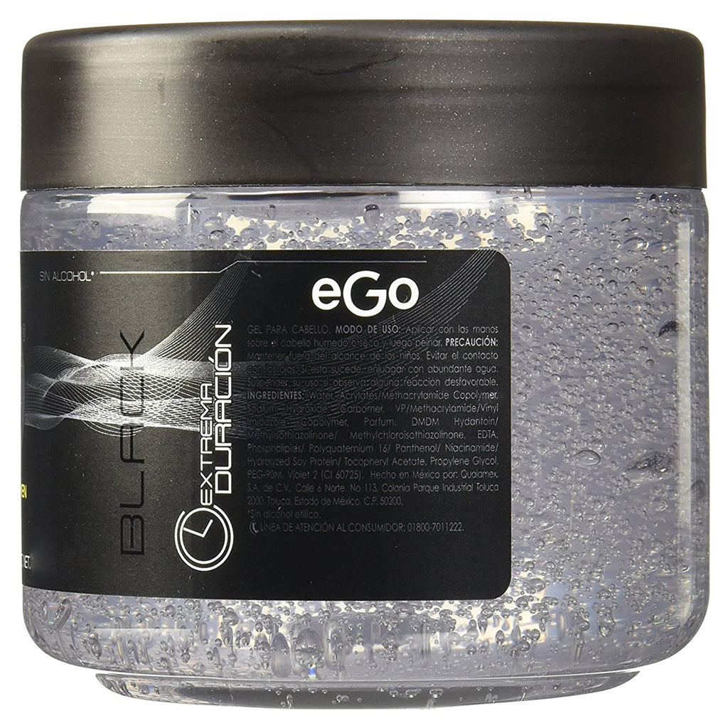 EGO Hair Gel for Men Black – Extra Strong Hold 450ml (Pack of 2)