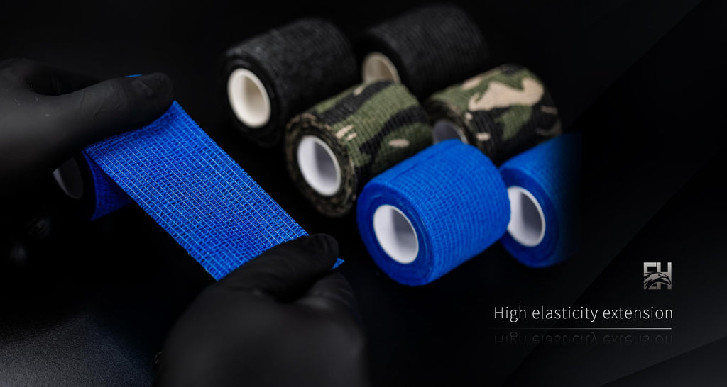EH Tattoo Grip Tape 12Pcs – Self-Adhesive Elastic Wrap for Tattoo Pen Machines