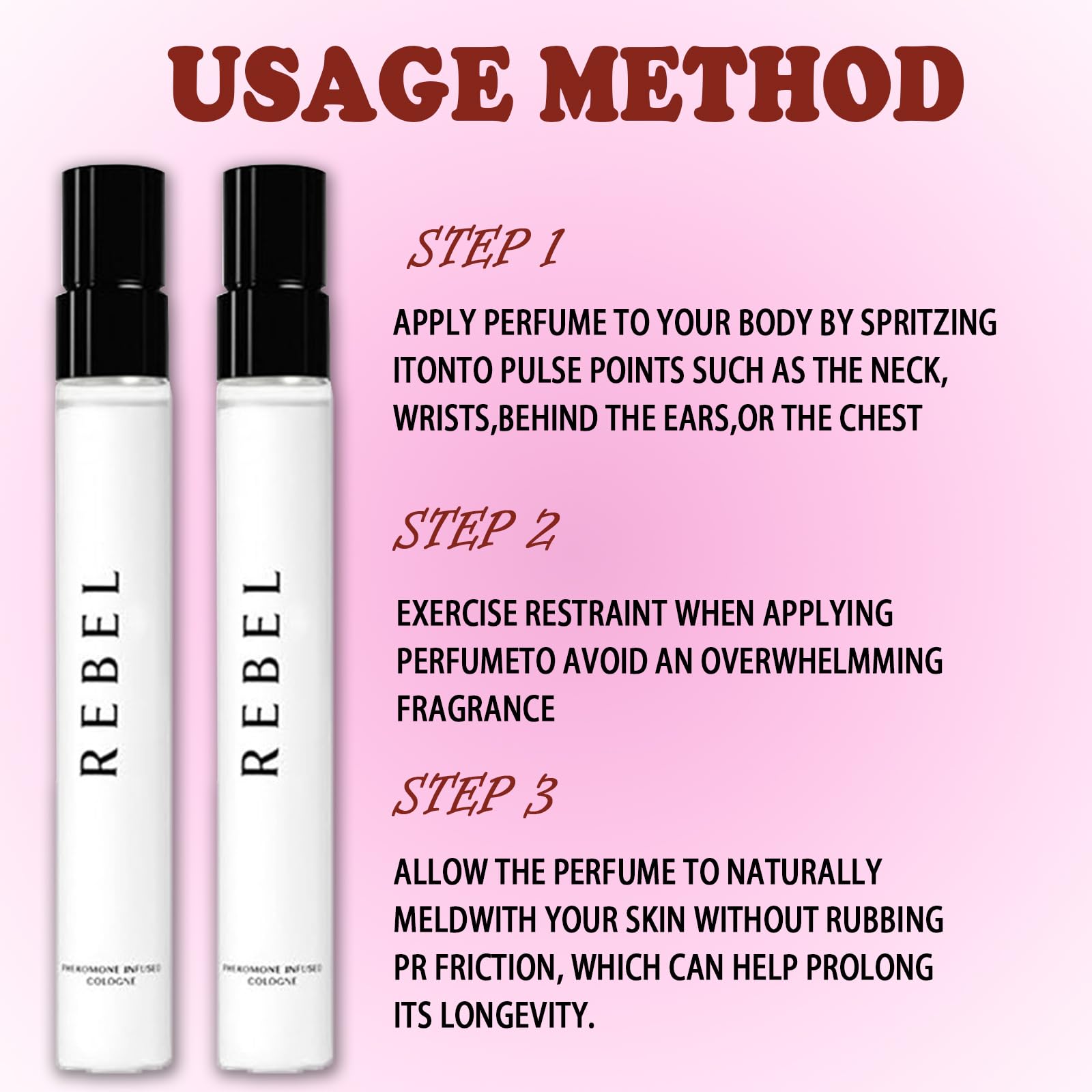 EHAUTO Rebel Pheromone Cologne for Men – Alloura Rebel 2025 (2PCS)
