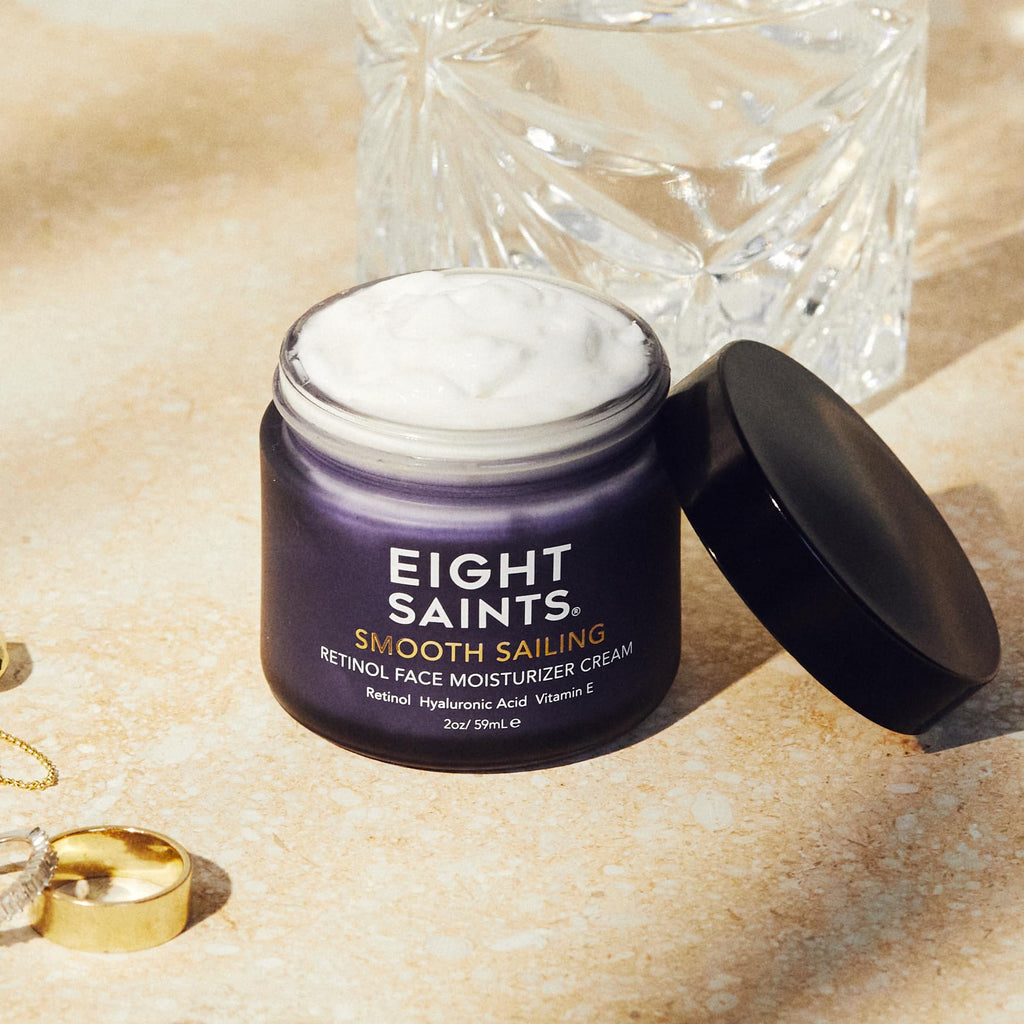 Eight Saints Retinol Facial Moisturizer Cream – Fragrance-Free Hydration for Face, Neck & Eyes | 2 oz